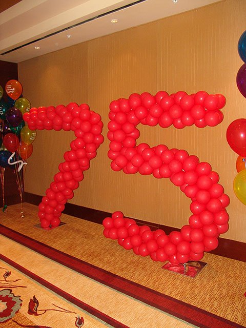 large balloon number sculpture denver