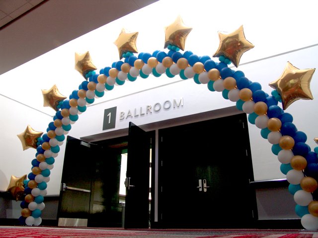 custom balloon arch Denver Convention Center
